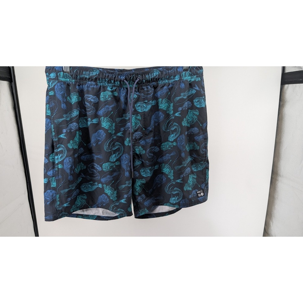 RVCA Swim Trunks Mens Size XL Horton Deep Sea Life All Over Print